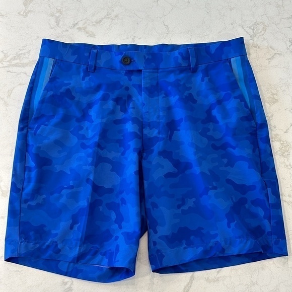 G/FORE Men's Golf Royal Blue Camo Golf Shorts LIKE NEW 9” INSEAM - Picture 16 of 16